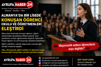 Almanya’da Mezuniyet Töreninde ögrenciden okula ve ögretmemlere yönelik agır elestiriler