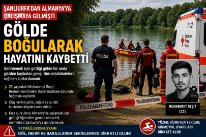 Almanya'da Şanlıurfa'lı İşçi Gölette Boğulma Olayı