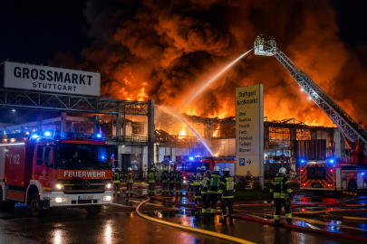 Stuttgart Großmarkt’ta Büyük Yangın