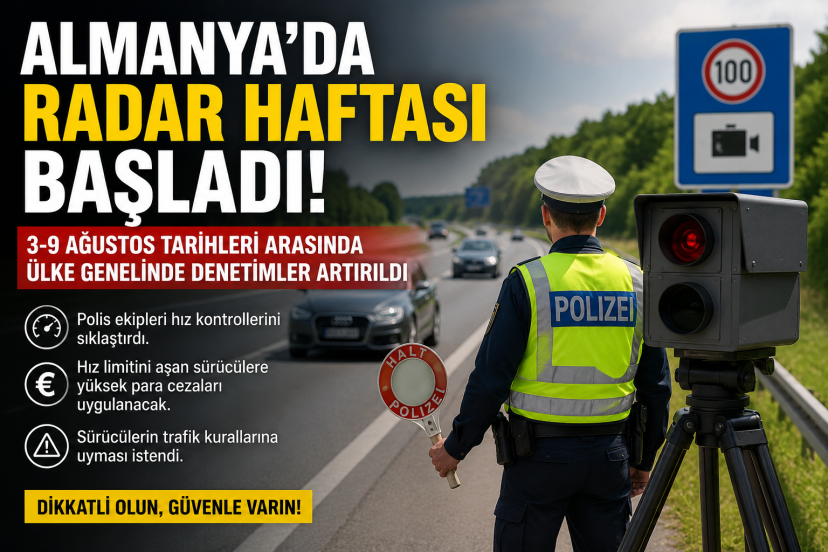 Almanya’da Radar Haftası Başladı: Sürücüler Dikkat!