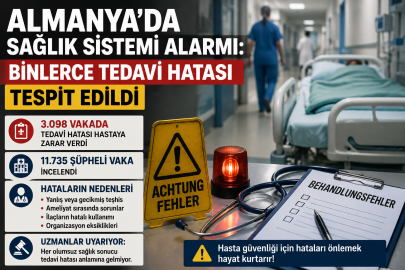 ALMANYA’DA SAĞLIK SİSTEMİ ALARMI: BİNLERCE TEDAVİ HATASI TESPİT EDİLDİ
