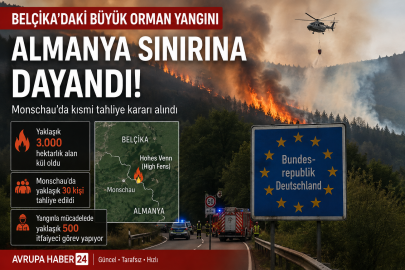 Belçika’daki Büyük Orman Yangını Almanya Sınırında Alarm Yarattı