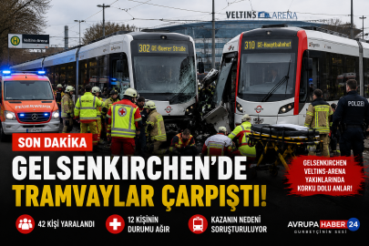 Gelsenkirchen’de İki Tramvay Çarpıştı: 42 Kişi Yaralandı!