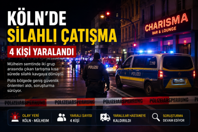 Köln’de Silahlı Çatışma: 4 Kişi Yaralandı