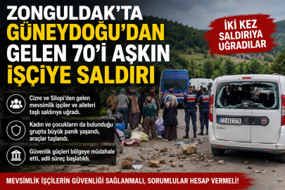 ZONGULDAK’TA GÜNEYDOĞU’DAN GELEN 70’İ AŞKIN İŞÇİYE SALDIRI