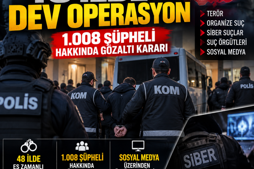 🚨 48 İLDE DEV OPERASYON: 1.008 ŞÜPHELİ HAKKINDA GÖZALTI KARARI