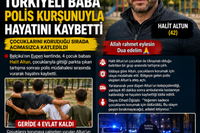 BELÇİKA’DA TÜRKİYELİ BABA POLİS KURŞUNUYLA HAYATINI KAYBETTİ