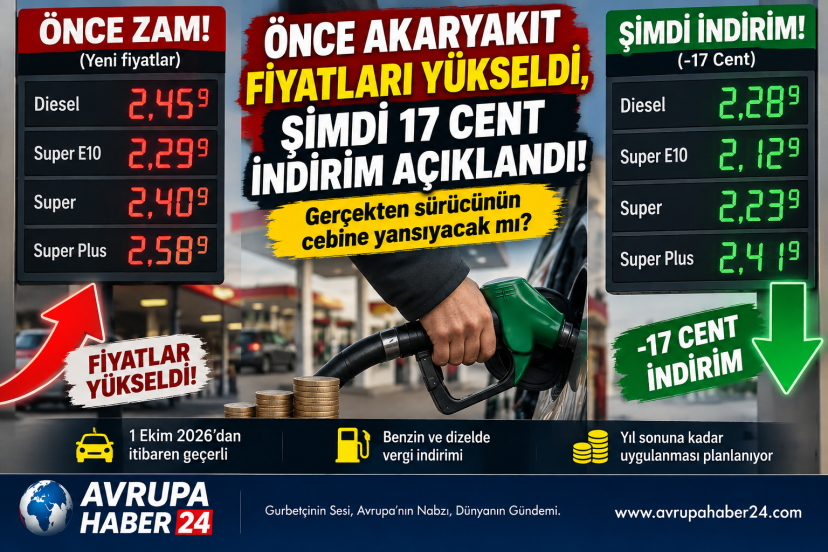 Önce Akaryakıt Fiyatları Yükseldi, Şimdi 17 Cent İndirim Açıklandı!